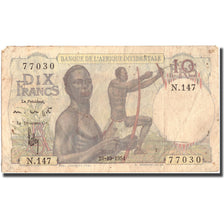 Billete, 10 Francs, 1954, África oriental francesa, 1954-10-28, KM:37, RC+