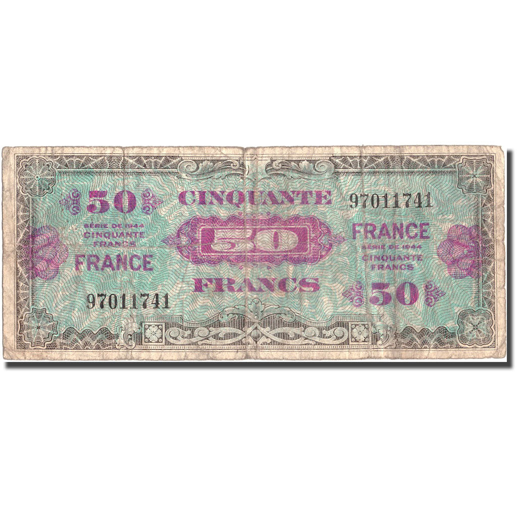 France, 50 Francs, 1945 Verso France, 1944, 1945-06-04, F(12-15)