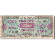 Frankrijk, 50 Francs, 1945 Verso France, 1944, 1945-06-04, B+, Fayette:VF24.1