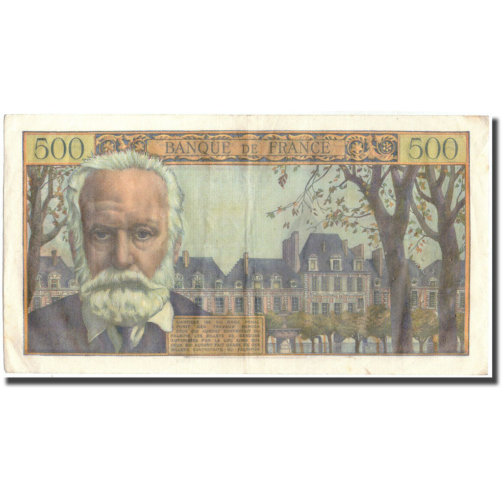Frankrijk, 500 Francs, Victor Hugo, 1955, 1955-08-04, TTB, Fayette:35.5, KM:133b