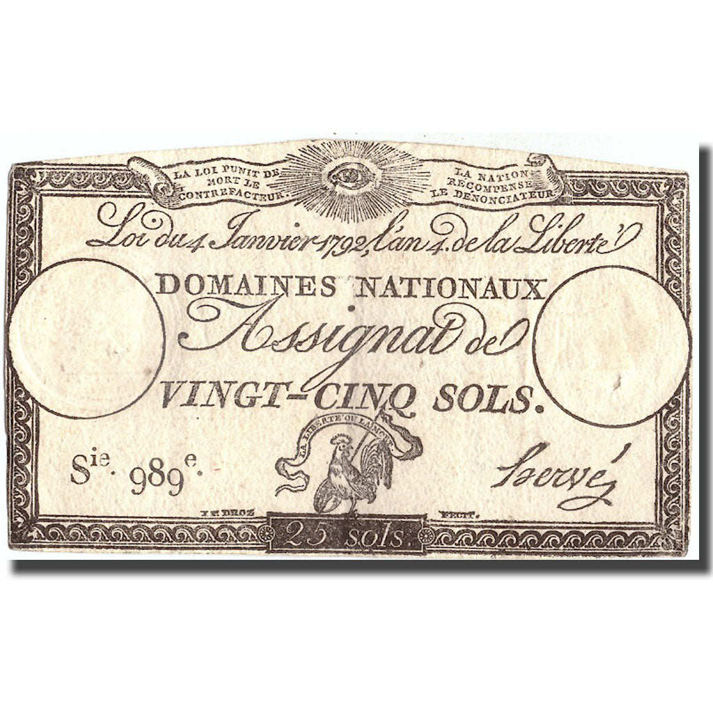 France, 25 Sols, 1792, 1792-01-04, TTB+, KM:A55