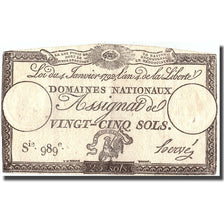 France, 25 Sols, 1792, 1792-01-04, TTB+, KM:A55