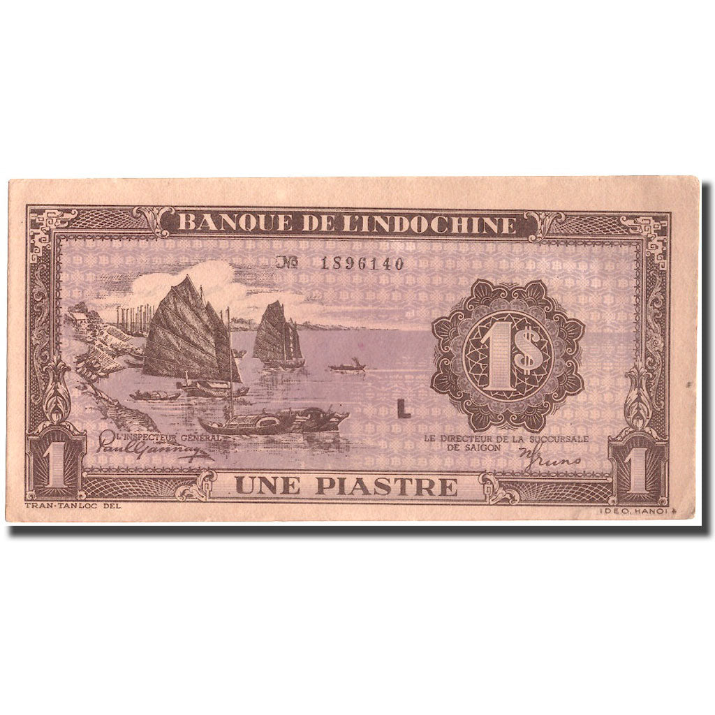 Banknote, FRENCH INDO-CHINA, 1 Piastre, KM:60, AU(55-58)