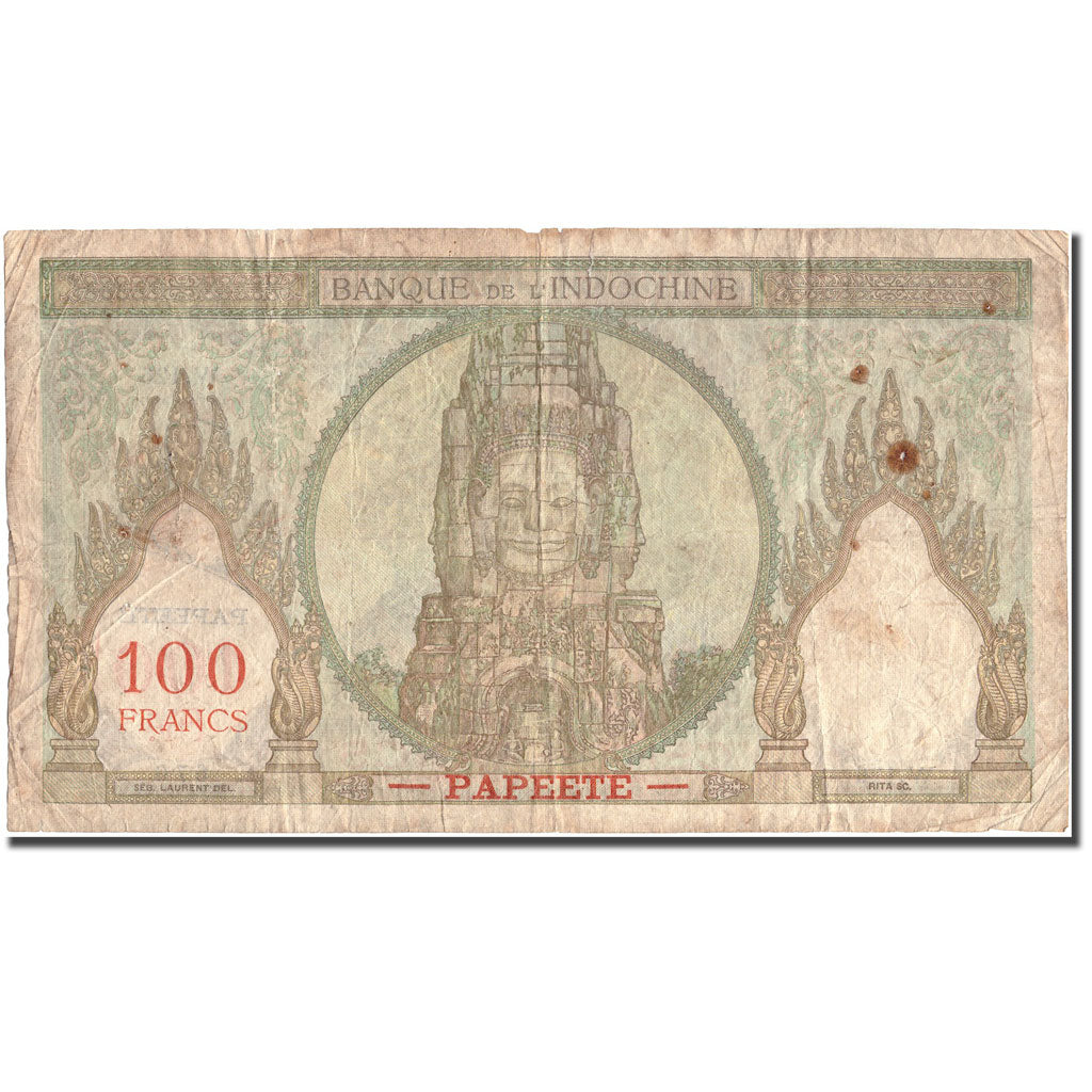 Geldschein, Indochina, 100 Francs, SGE+