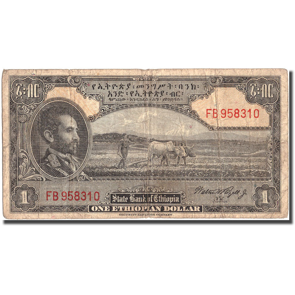 Banconote, Etiopia, 1 Dollar, KM:12c, MB