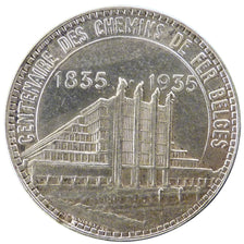 Belgium, 50 Francs, 1935, AU(55-58), Silver, 22.00