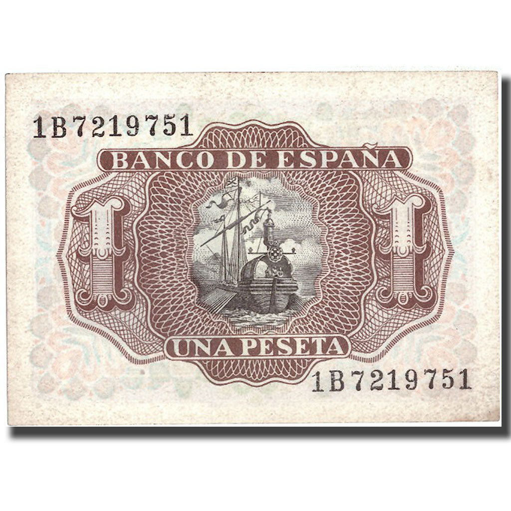 Billet, Espagne, 1 Peseta, 1953, 1953-07-22, KM:144a, TTB+