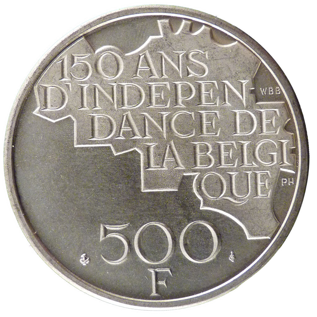 Belgium, 500 Francs, 1980, MS(63), Silver, 25.00
