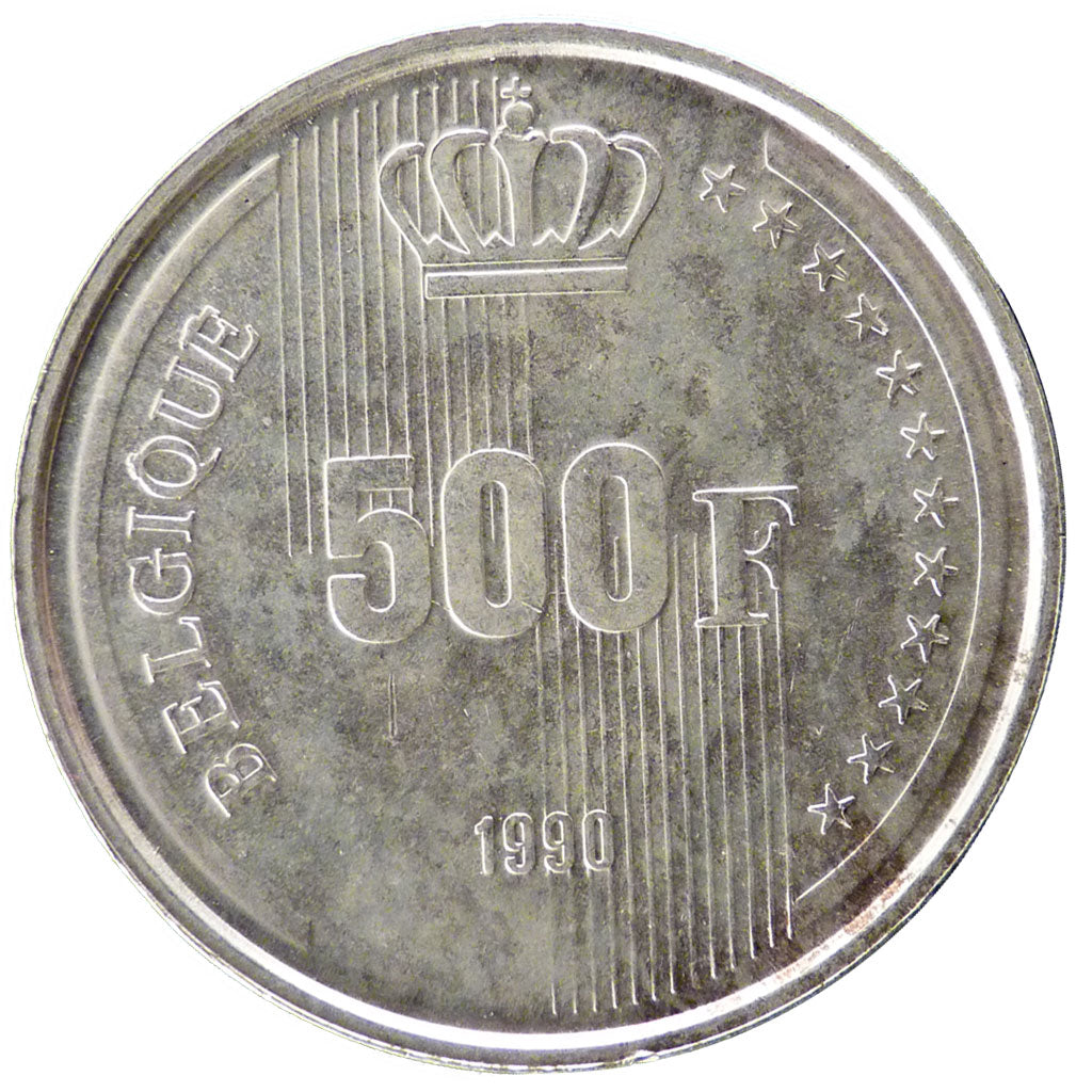 Belgium, 500 Francs, 1990, KM #179, MS(65-70), Silver, 37, 22.60