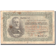 Banknote, Spain, 50 Pesetas, 1940, 1940-01-09, KM:117a, VF(20-25)