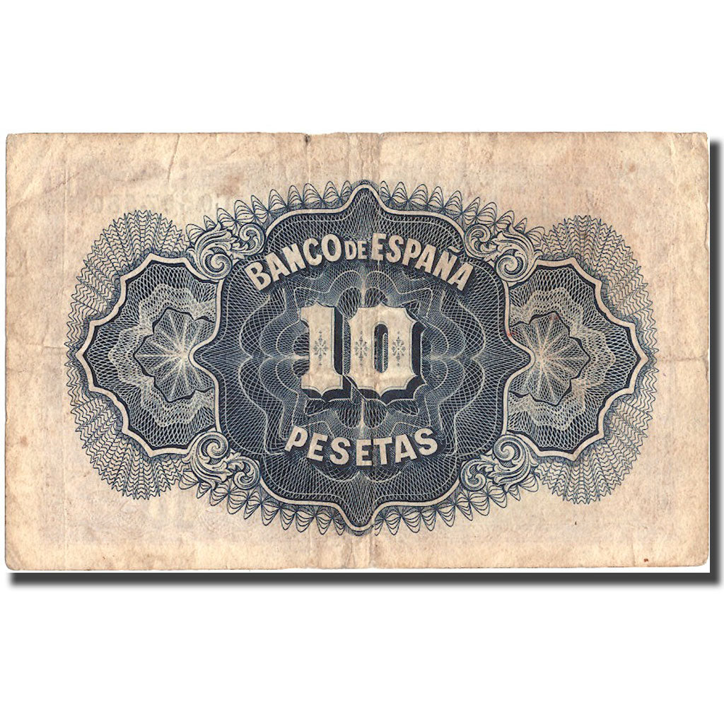Banknote, Spain, 10 Pesetas, 1935, 1935, KM:86a, VF(20-25)