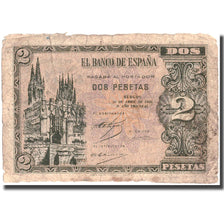 Banknote, Spain, 2 Pesetas, 1938, 1938-04-30, KM:109a, VF(20-25)