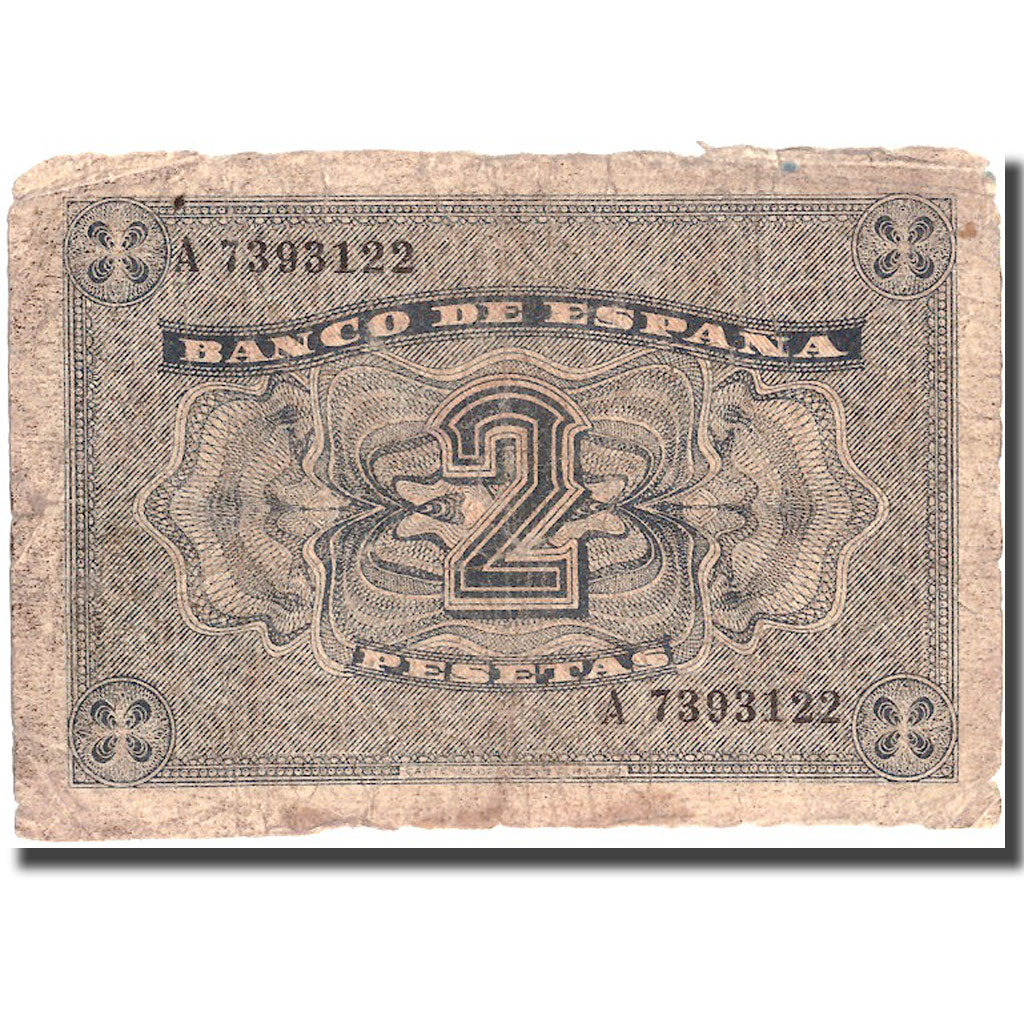 Banknote, Spain, 2 Pesetas, 1938, 1938-04-30, KM:109a, VF(20-25)