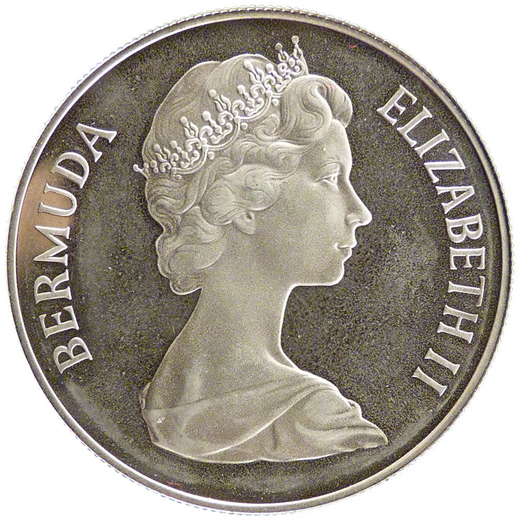Bermuda, 1 Dollar, 1981, KM #28a, MS(65-70), Silver, 38.5, 27.90