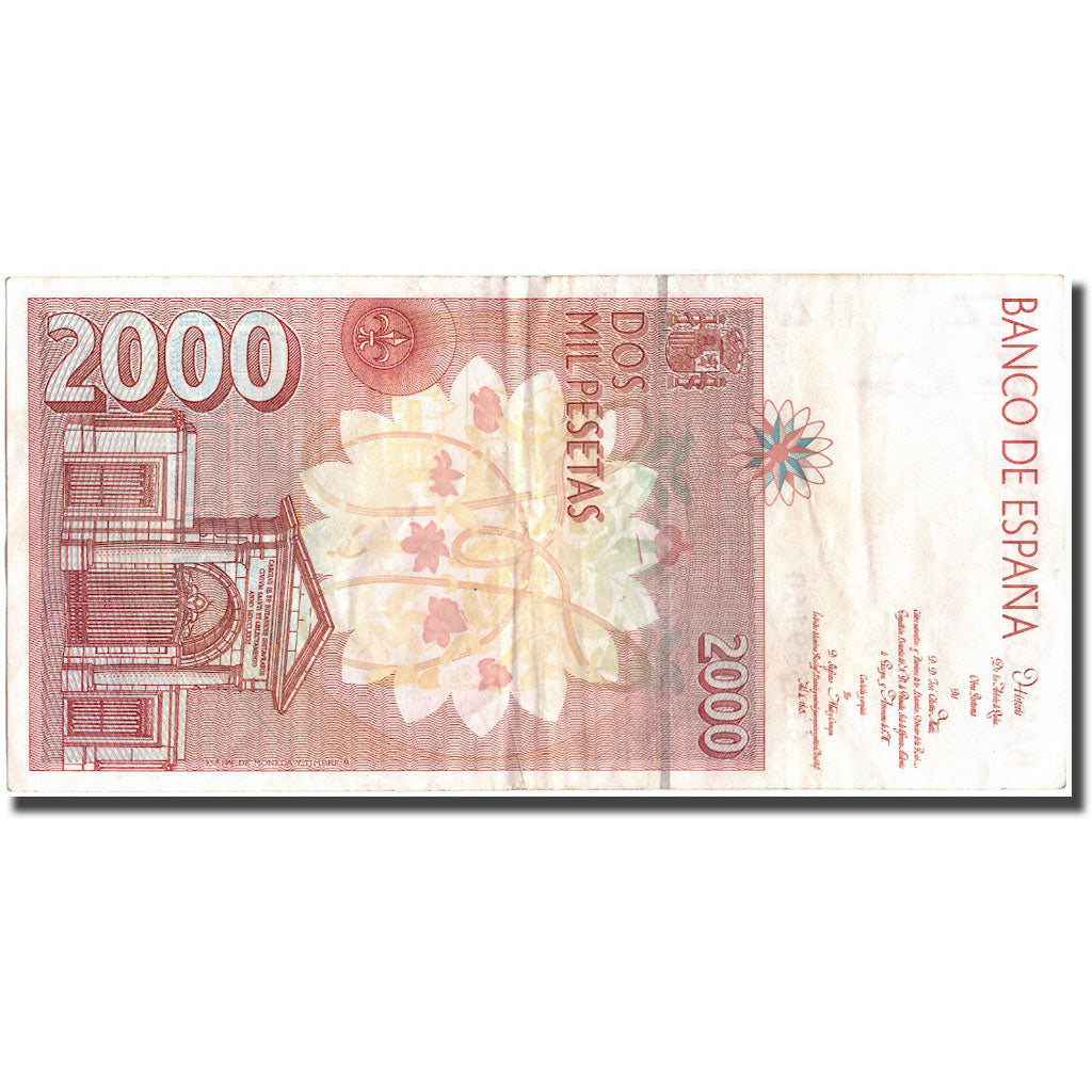 Banknote, Spain, 2000 Pesetas, 1992, 1992-04-24, KM:164, EF(40-45)