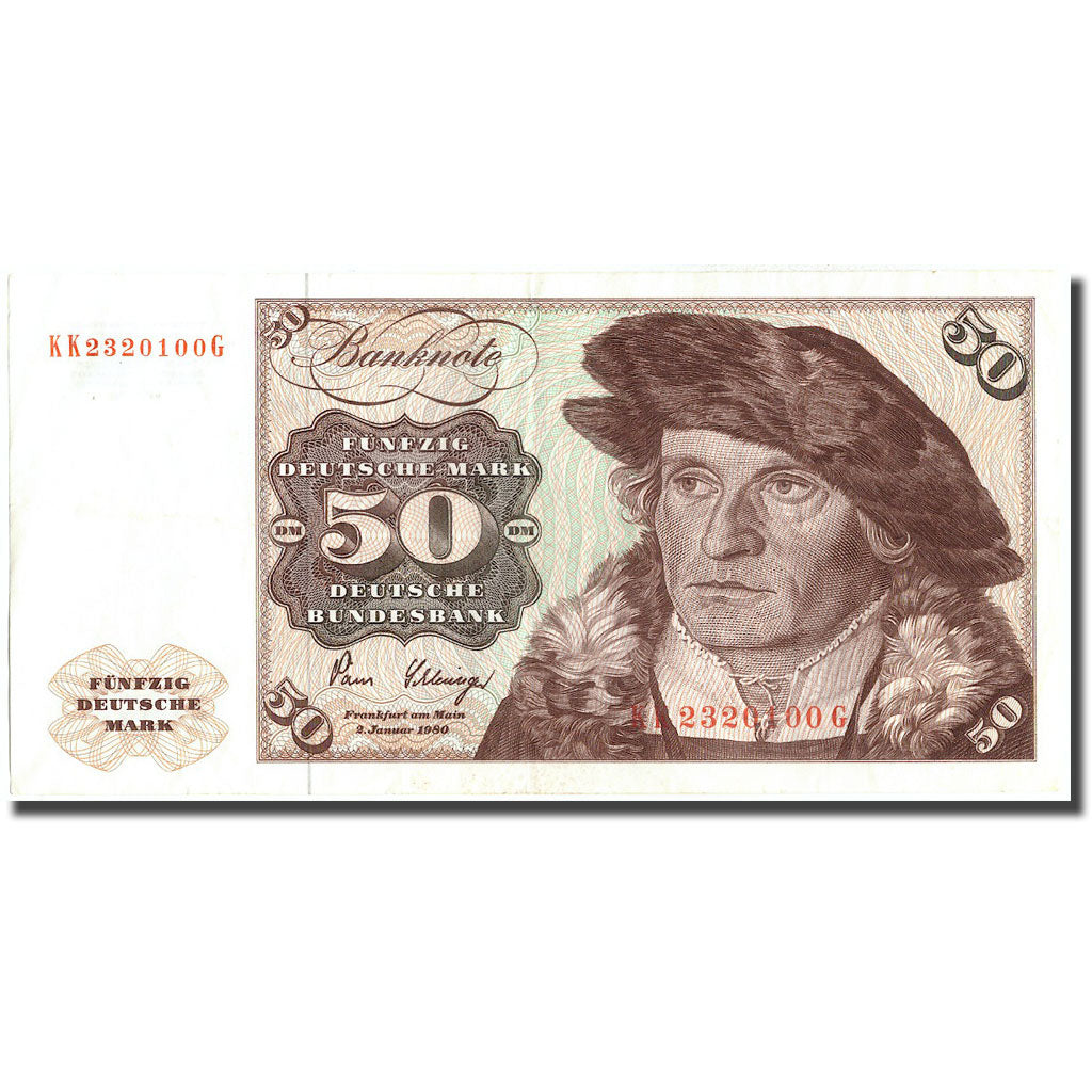 Banknote, GERMANY - FEDERAL REPUBLIC, 50 Deutsche Mark, 1980, 1980-01-02