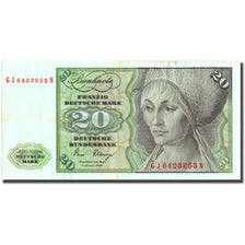 Banknote, GERMANY - FEDERAL REPUBLIC, 20 Deutsche Mark, 1980, 1980-01-02