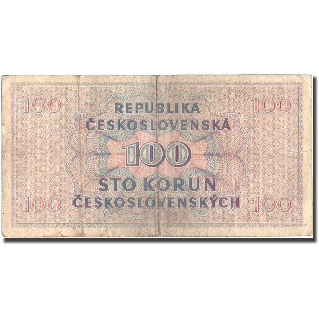 Banknote, Czechoslovakia, 100 Korun, 1945, 1945, KM:67a, VF(20-25)