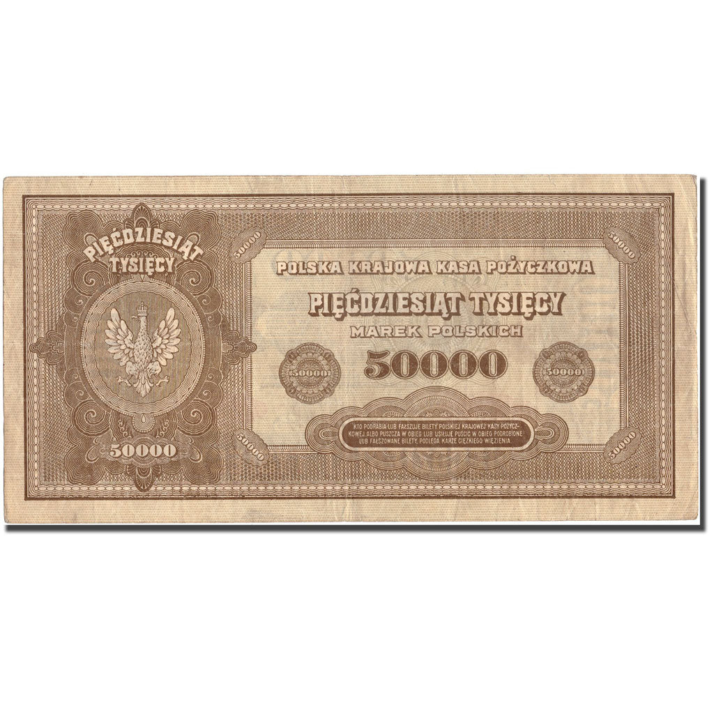 Banknote, Poland, 50,000 Marek, 1922, 1922, KM:33, EF(40-45)
