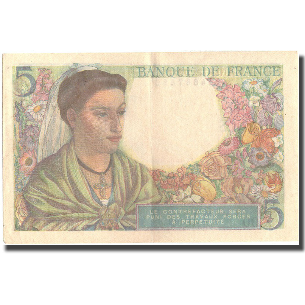 Frankrijk, 5 Francs, Berger, 1943, 1943-11-25, SUP, Fayette:05.04, KM:98b