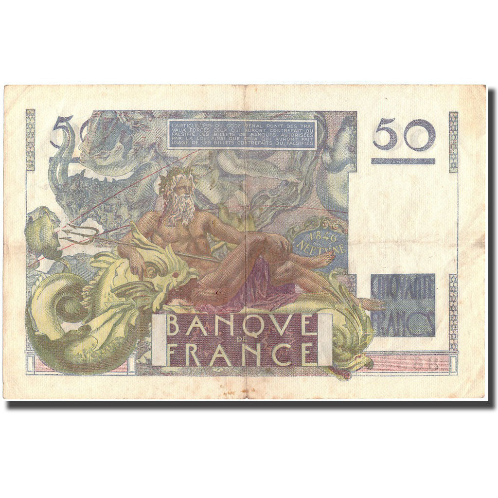 Frankrijk, 50 Francs, Le Verrier, 1950, 1950-06-29, TTB, Fayette:20.15, KM:127c