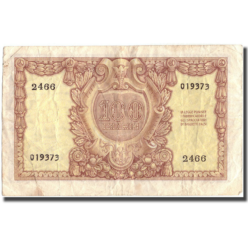 Banknote, Italy, 100 Lire, 1951, 1951-12-24, KM:92b, VF(20-25)
