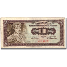 Banknote, Yugoslavia, 1000 Dinara, 1955, 1955, KM:71a, VF(20-25)