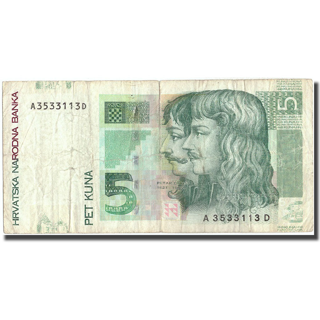Banknote, Croatia, 5 Kuna, 2001, 2001, KM:37, F(12-15)