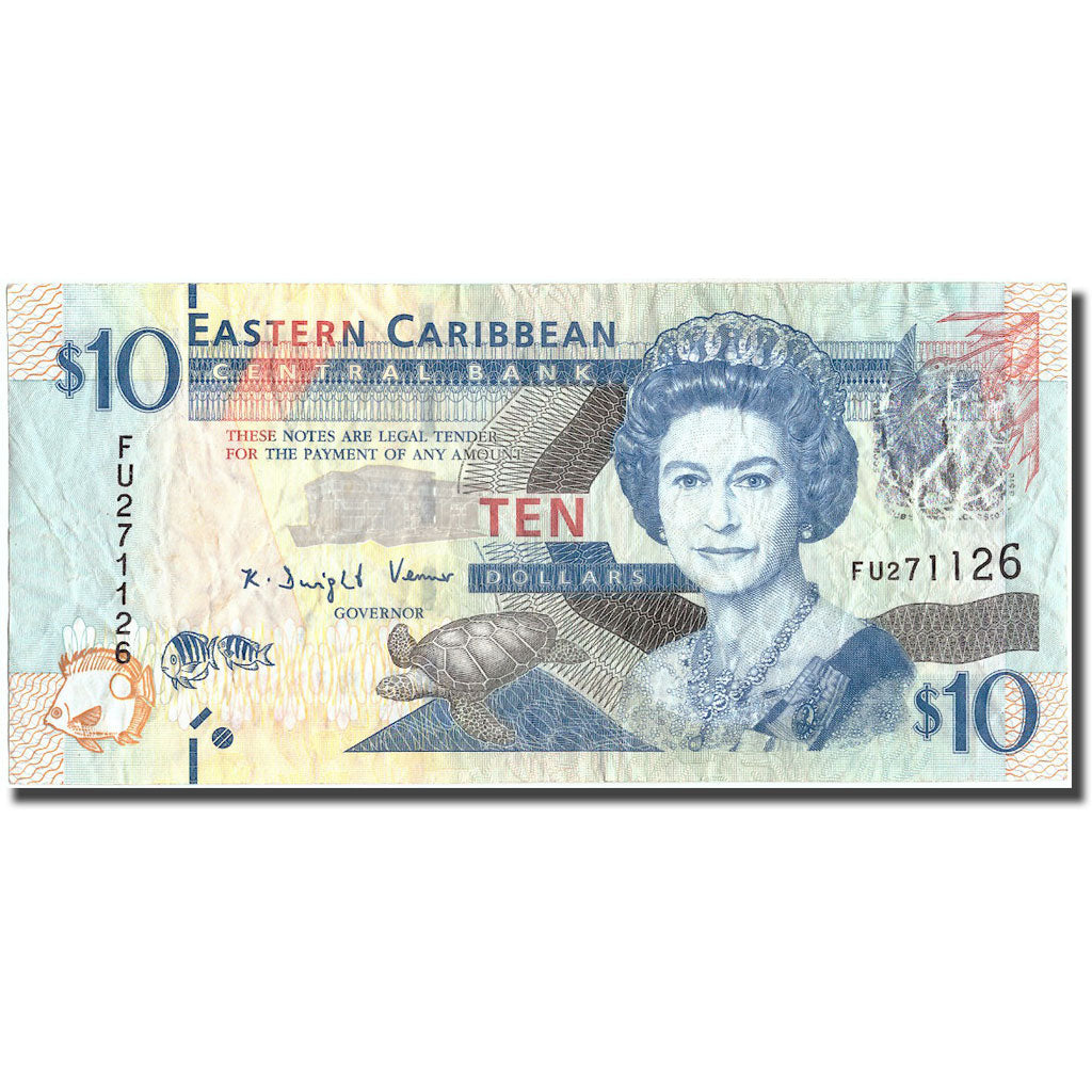 Banknote, East Caribbean States, 10 Dollars, KM:52, EF(40-45)