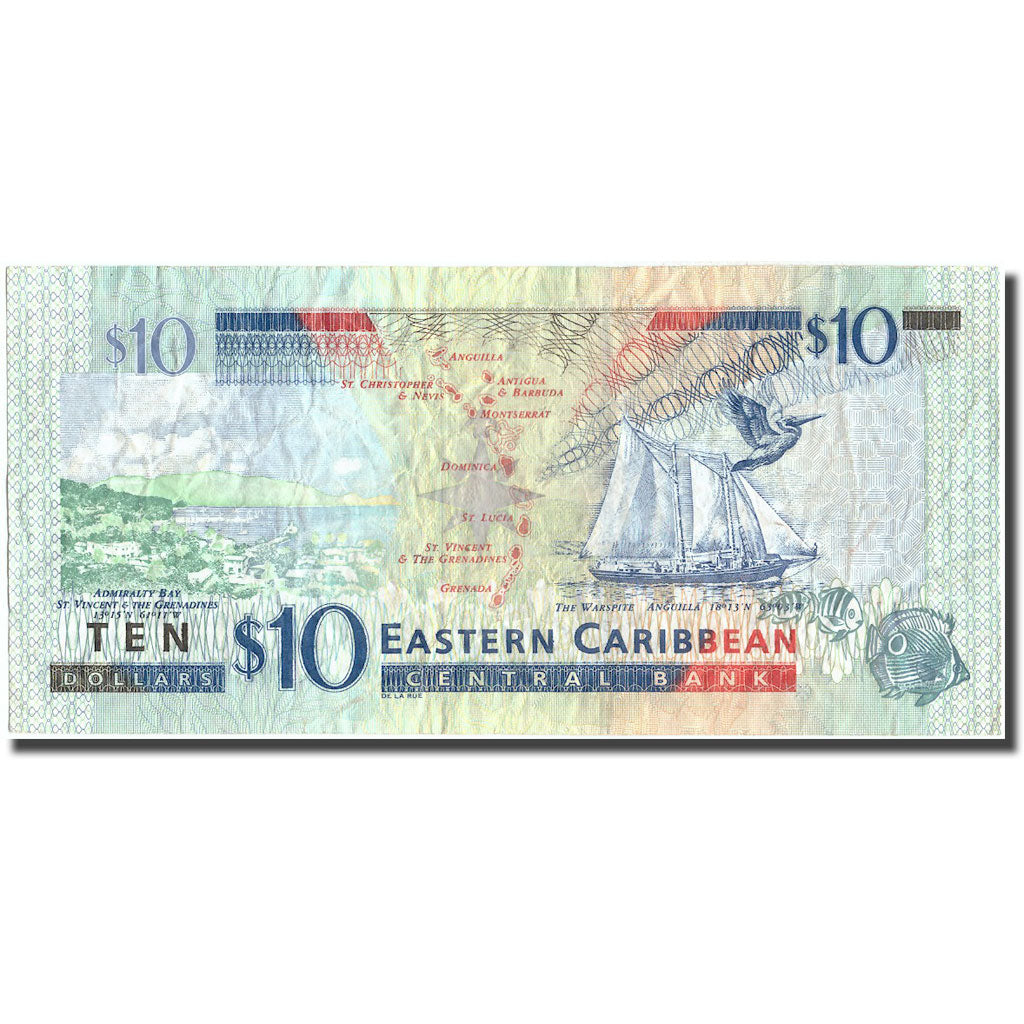 Banknote, East Caribbean States, 10 Dollars, KM:52, EF(40-45)