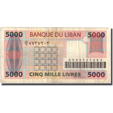 Banknote, Lebanon, 5000 Livres, KM:91, VF(30-35)