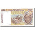 Banknote, West African States, 1000 Francs, KM:711Ki, AU(55-58)