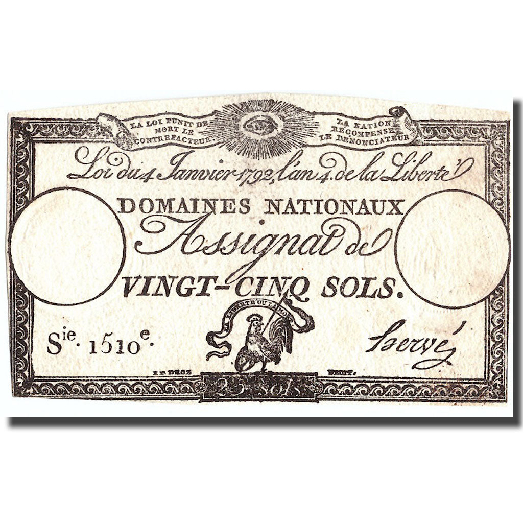 France, 25 Sols, 1792, 1792-01-04, UNC(60-62), KM:A55