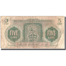Biljet, Libië, 5 Lire, KM:M3a, TB