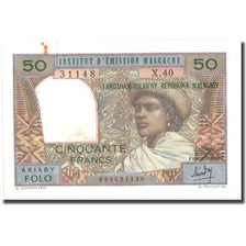 Banknote, Madagascar, 50 Francs = 10 Ariary, KM:61, UNC(60-62)