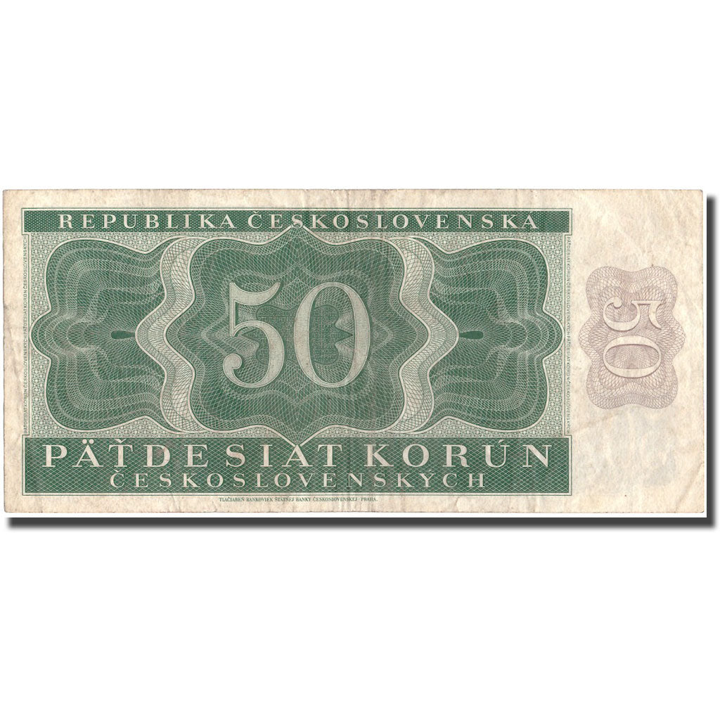 Banknote, Czechoslovakia, 50 Korun, 1950, 1950-08-29, KM:71a, EF(40-45)