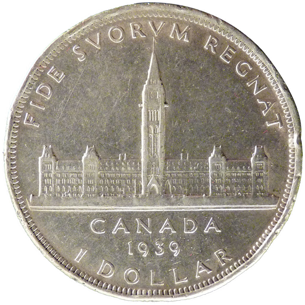 Canada, 1 Dollar, 1939, KM #38, EF(40-45), Silver, 36, 23.20