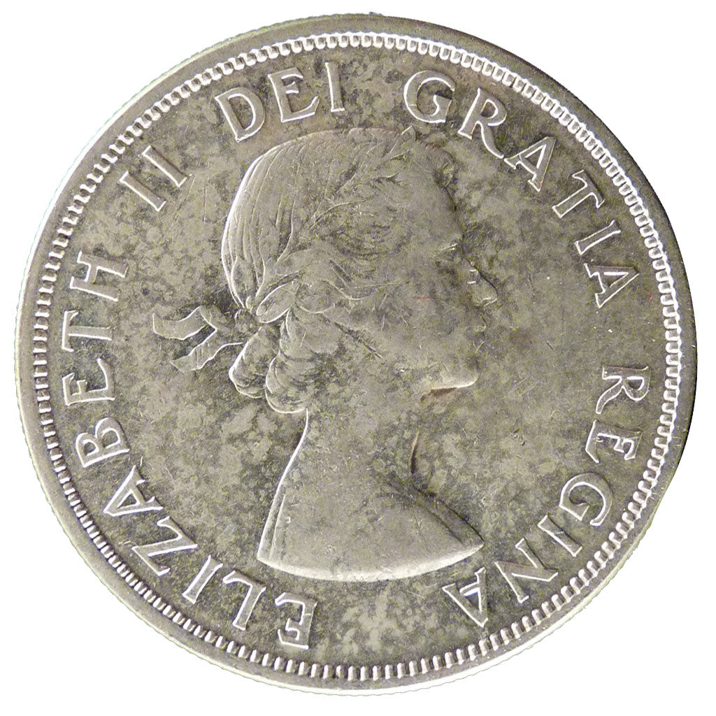 Canada, 1 Dollar, 1959, KM #54, AU(55-58), Silver, 36, 23.30