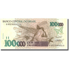 Banknote, Brazil, 100,000 Cruzeiros, KM:235b, UNC(65-70)