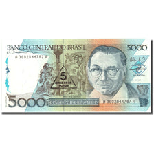Geldschein, Brasilien, 5 Cruzados Novos on 5000 Cruzados, KM:217a, UNZ