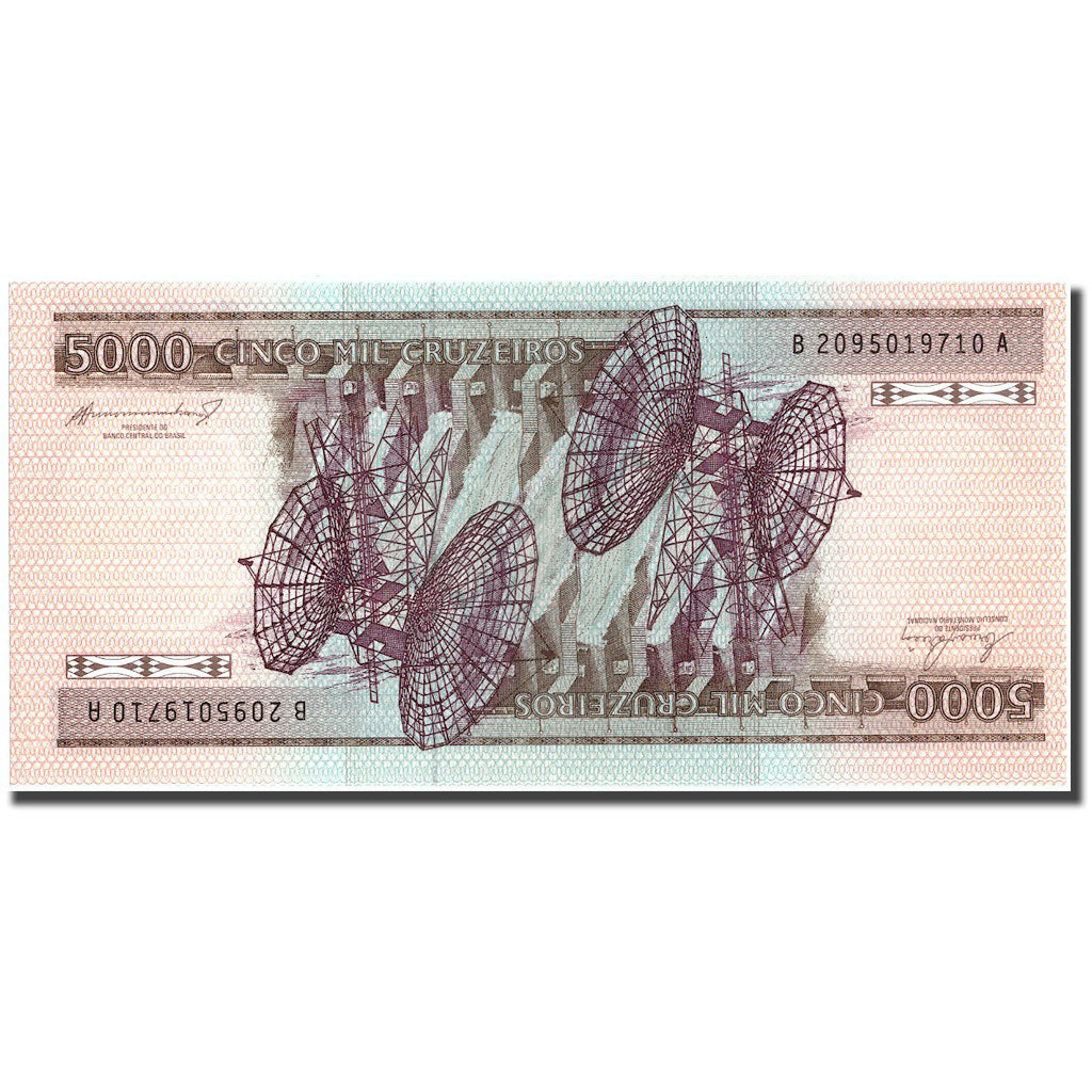 Banconote, Brasile, 5000 Cruzeiros, KM:202c, FDS