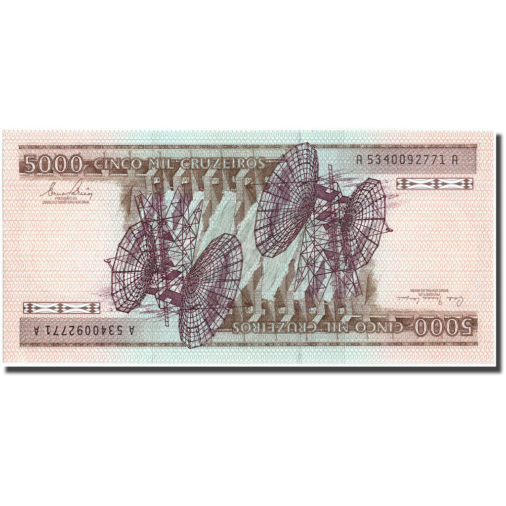 Banconote, Brasile, 5000 Cruzeiros, KM:202a, FDS