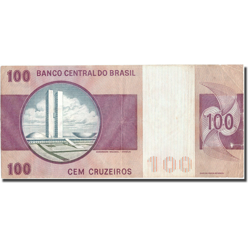 Banknote, Brazil, 100 Cruzeiros, KM:195Ab, EF(40-45)