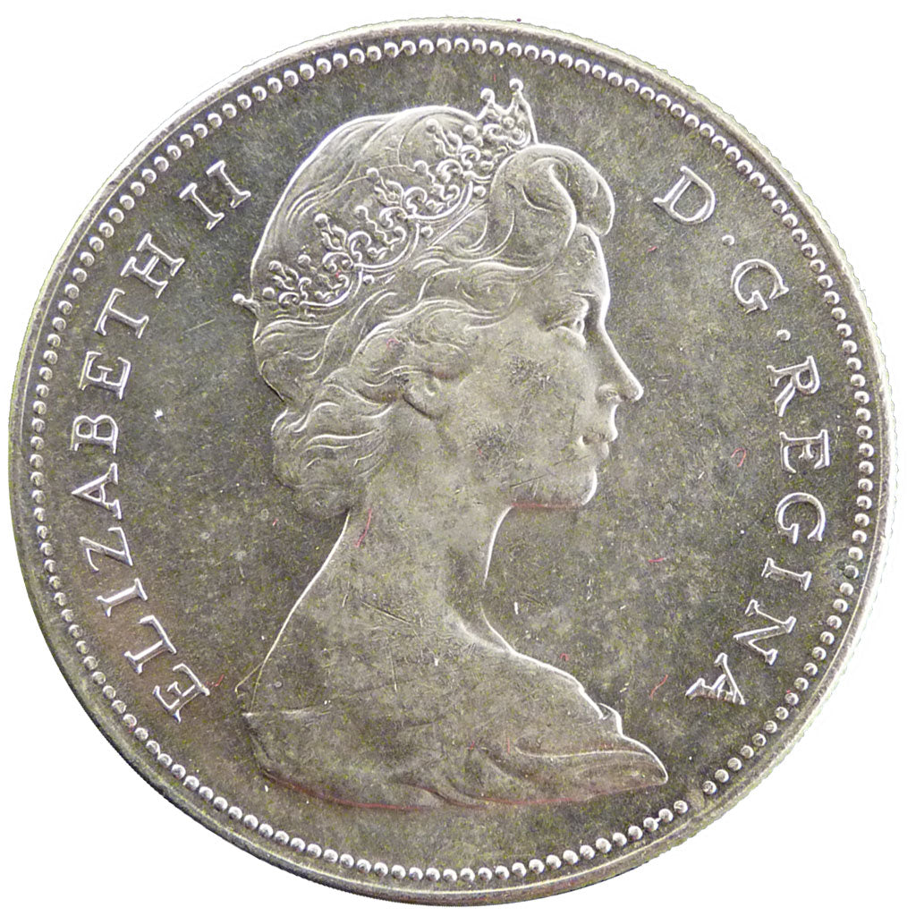 CANADA, Dollar, 1966, Royal Canadian Mint, KM #64.1, MS(60-62), Silver, 36,...