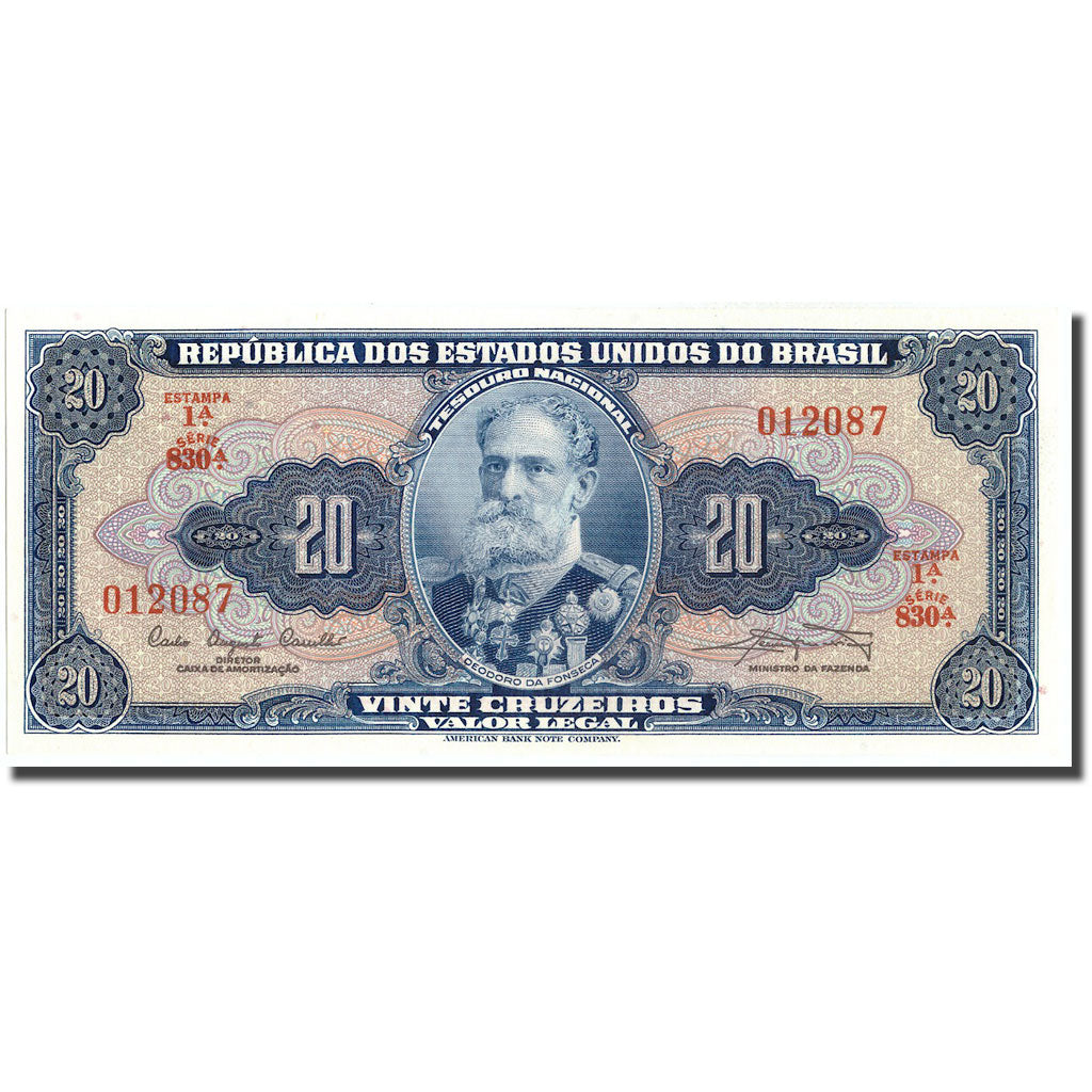 Banknote, Brazil, 20 Cruzeiros, KM:168a, UNC(65-70)