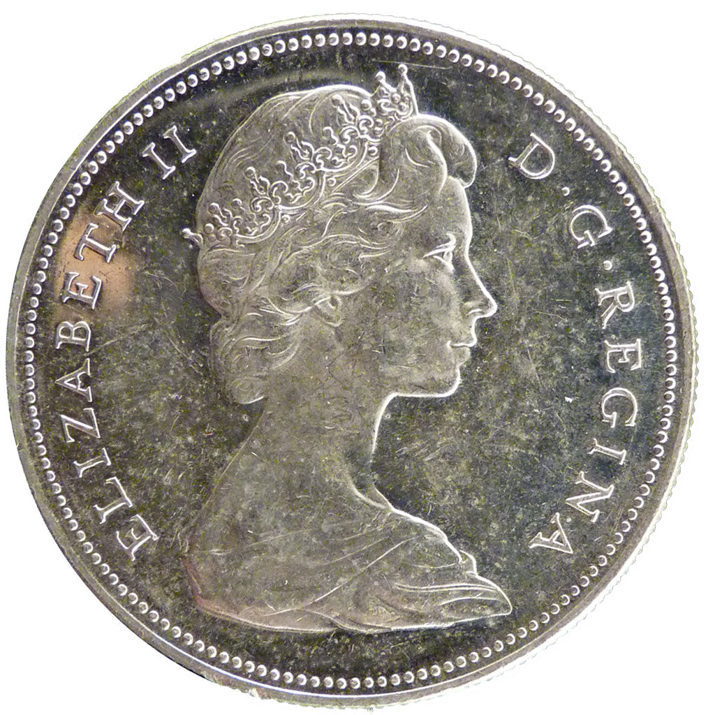 Canada, 1 Dollar, 1966, KM #64.1, MS(60-62), Silver, 36, 23.30