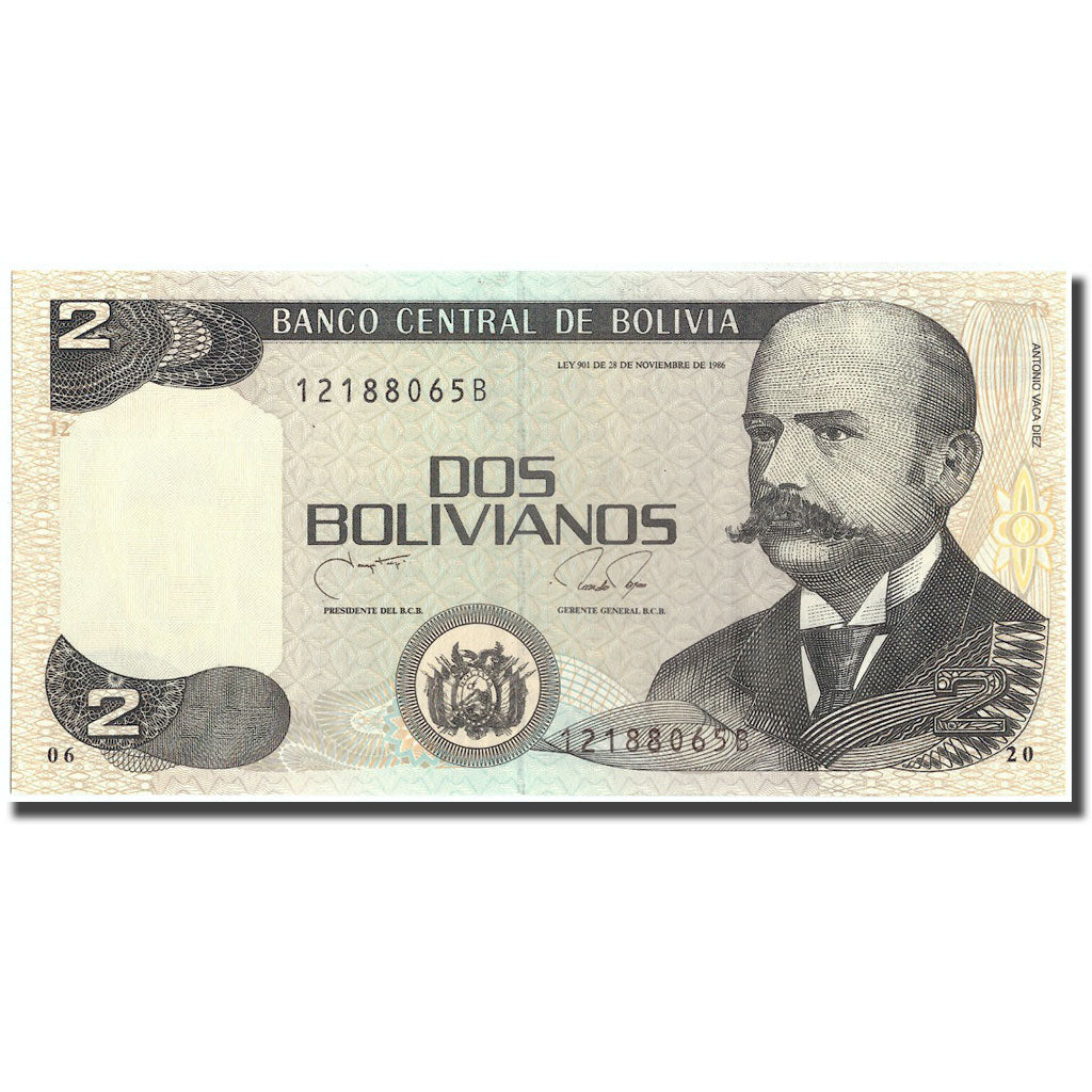 Billete, 2 Bolivianos, 1986, Bolivia, 1986-11-28, KM:202b, UNC