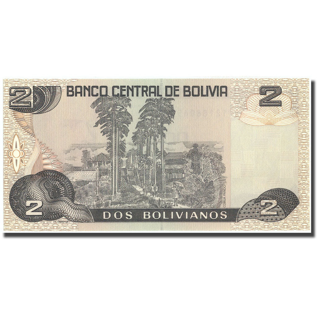 Billete, 2 Bolivianos, 1986, Bolivia, 1986-11-28, KM:202b, UNC