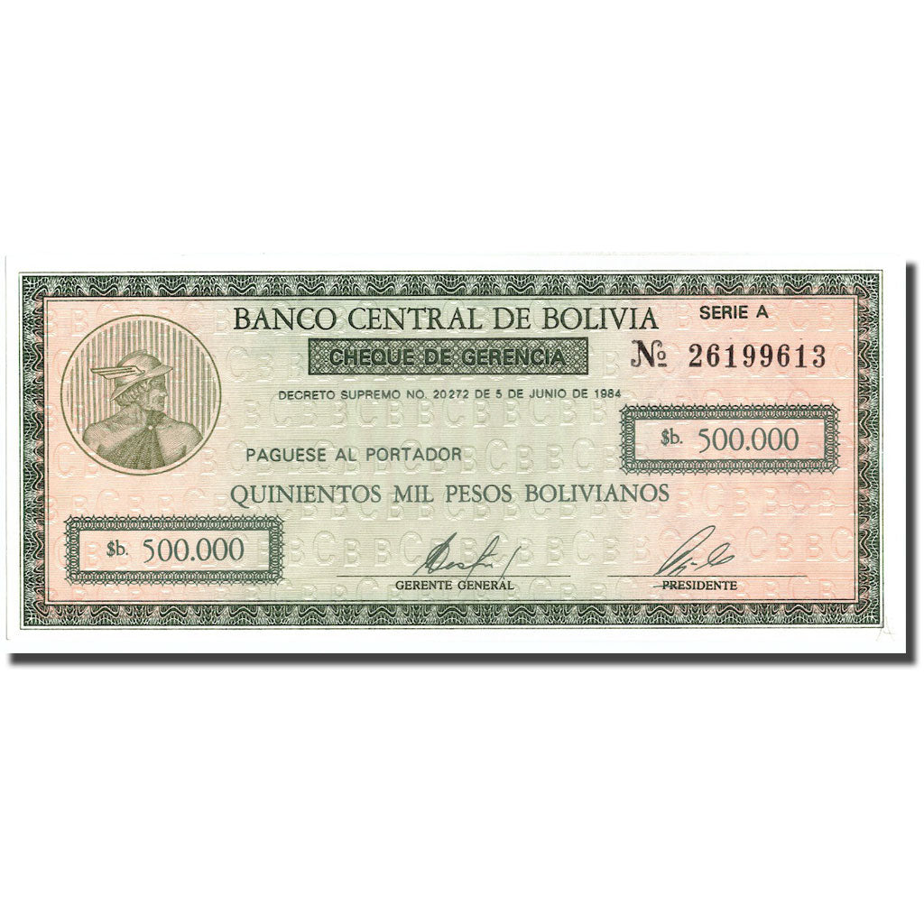 Banknote, Bolivia, 500,000 Pesos Bolivianos, 1984, 1984-06-05, KM:189