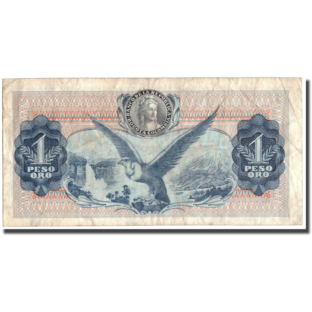 Banknote, Colombia, 1 Peso Oro, 1969, 1969-01-02, KM:404d, EF(40-45)